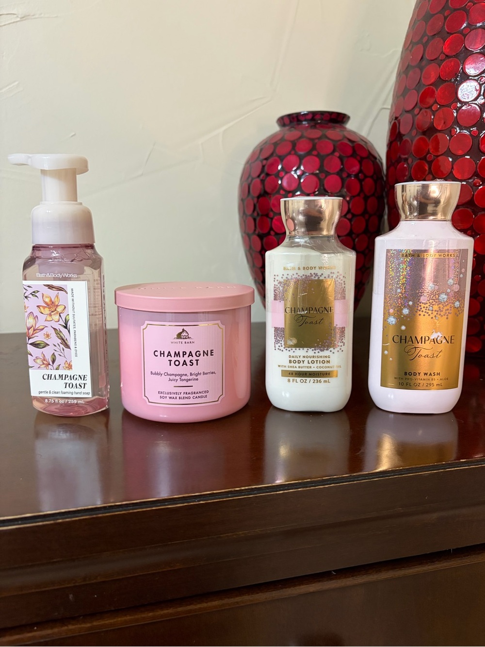 Bath & Body Works Champagne Toast 4 Piece Full Size Set